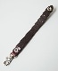 LEATHER STUDS GLOBE STRAP - GEOMETRY - (BROWN)