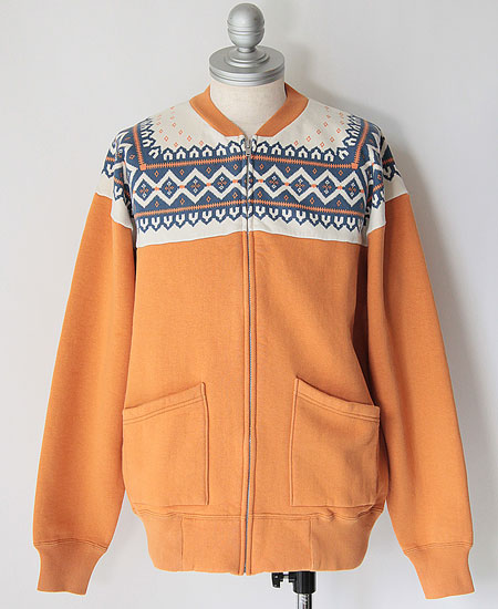 COLIMBO コリンボ SNOWFLAKE ZIP SWEAT (SUNSET ORANGE)