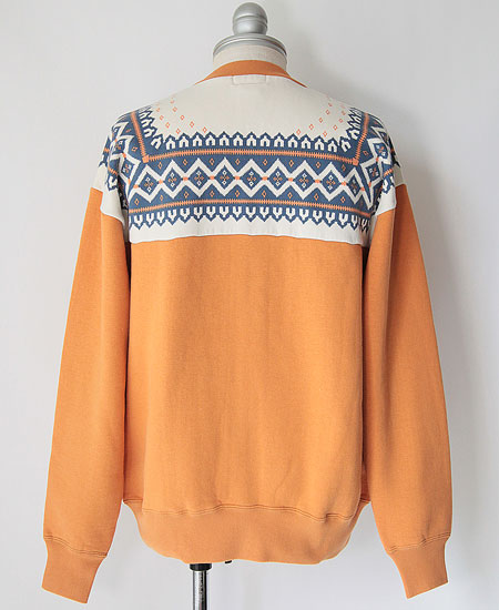 COLIMBO ������ SNOWFLAKE ZIP SWEAT (SUNSET ORANGE)