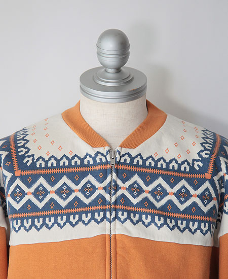 COLIMBO コリンボ SNOWFLAKE ZIP SWEAT (SUNSET ORANGE)