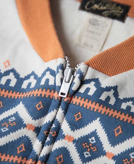 COLIMBO ������ SNOWFLAKE ZIP SWEAT (SUNSET ORANGE)