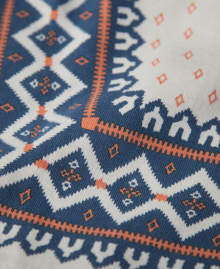 COLIMBO ������ SNOWFLAKE ZIP SWEAT (SUNSET ORANGE)