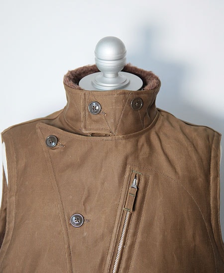 FREEWHEELERS ե꡼ۥ顼 " WINTER AVIATORS " VEST (DARK SEPIA BROWN)