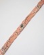ڼVINTAGE STYLE LEATHER STUDS NARROW BELT - FLOWER - (TAN)