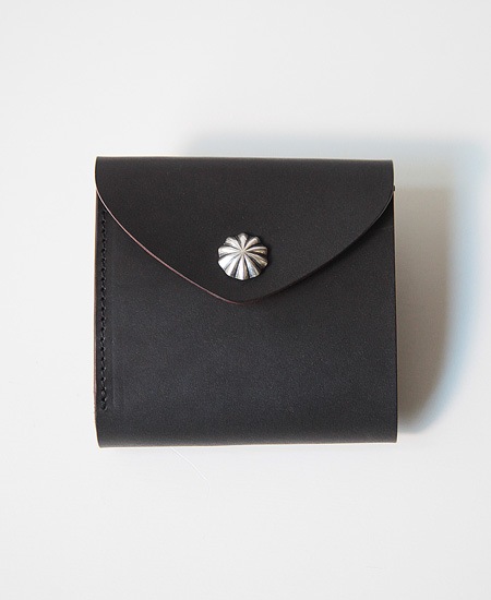 SINGLE CONCHO LEATHER WALLET - PLAIN -