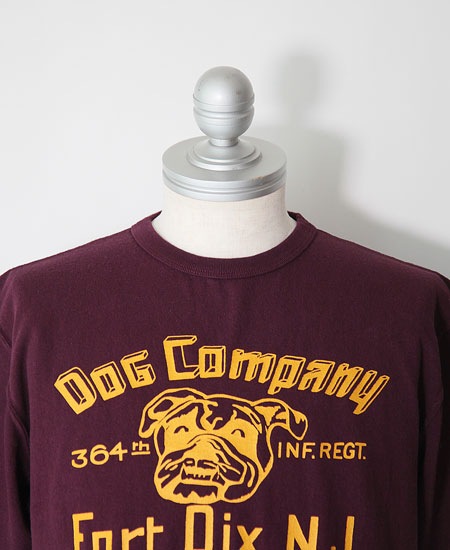 COLIMBO ������ NORWALK TEE SHIRT S/S " FORT DIX BULLDOG " (MAHOGANY)