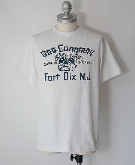 COLIMBO ������ NORWALK TEE SHIRT S/S " FORT DIX BULLDOG " (IVORY WHITE)