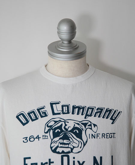 COLIMBO ������ NORWALK TEE SHIRT S/S " FORT DIX BULLDOG " (IVORY WHITE)