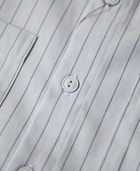 BLUCO �֥륳 STANDARD WORK SHIRT S/S (SAX STRIPE)