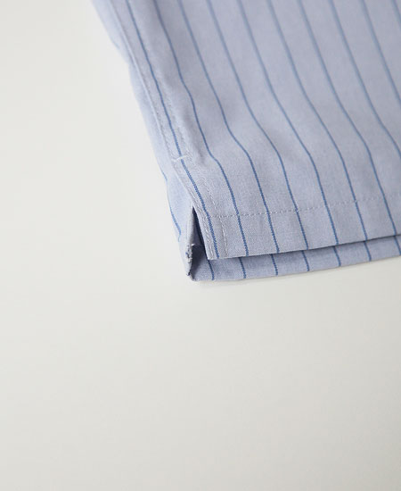 BLUCO �֥륳 STANDARD WORK SHIRT S/S (SAX STRIPE)
