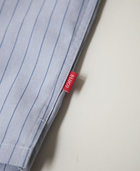 BLUCO �֥륳 STANDARD WORK SHIRT S/S (SAX STRIPE)