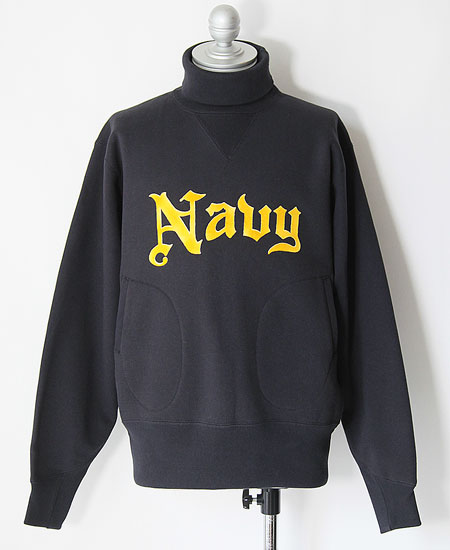 FREEWHEELERS �ե꡼�ۥ����顼�� " U.S.NAVY BNY DRYDOCK #4 " TURTLE NECK SWEAT SHIRT SP H/W (JET NAVY)