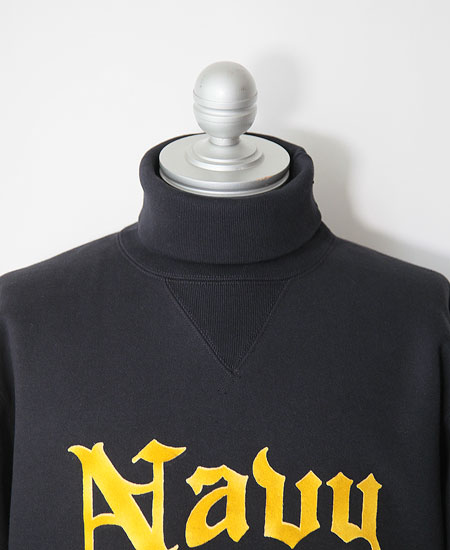 FREEWHEELERS �ե꡼�ۥ����顼�� " U.S.NAVY BNY DRYDOCK #4 " TURTLE NECK SWEAT SHIRT SP H/W (JET NAVY)