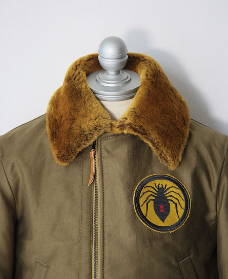 COLIMBO ������ EGLIN FIELD AVIATOR'S JACKET - TYPE B-15 CIVILIAN - " SPIDER " (DRY OLIVE)