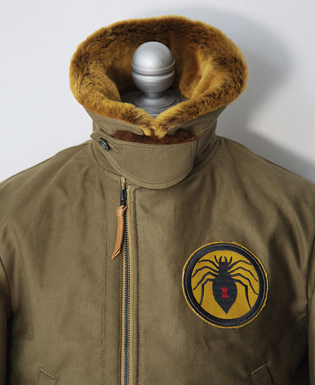 COLIMBO ������ EGLIN FIELD AVIATOR'S JACKET - TYPE B-15 CIVILIAN - " SPIDER " (DRY OLIVE)