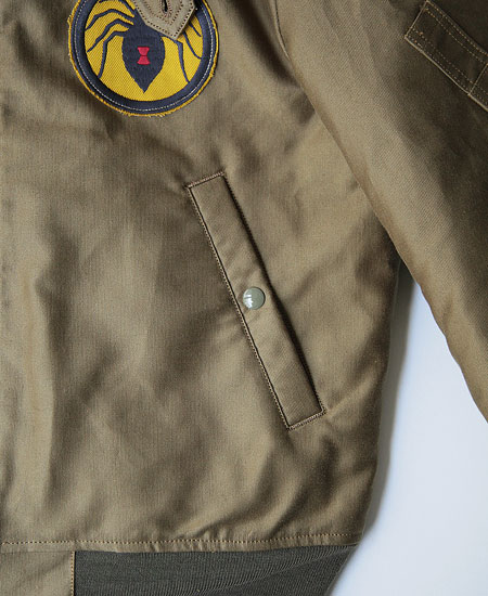 COLIMBO ������ EGLIN FIELD AVIATOR'S JACKET - TYPE B-15 CIVILIAN - " SPIDER " (DRY OLIVE)