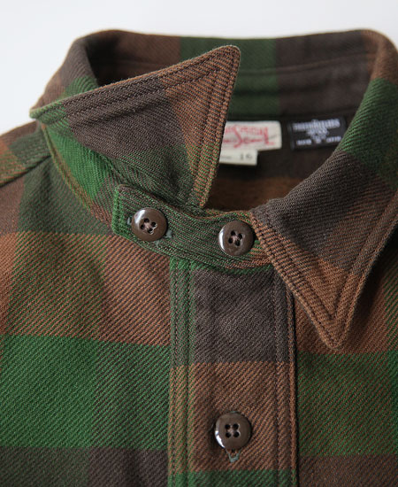 FREEWHEELERS �ե꡼�ۥ����顼�� " BALDYGUS " MECHANIC SHIRT (BOTTLE GREEN �� KHAKI BROWN �� DARK OLIVE DRAB)