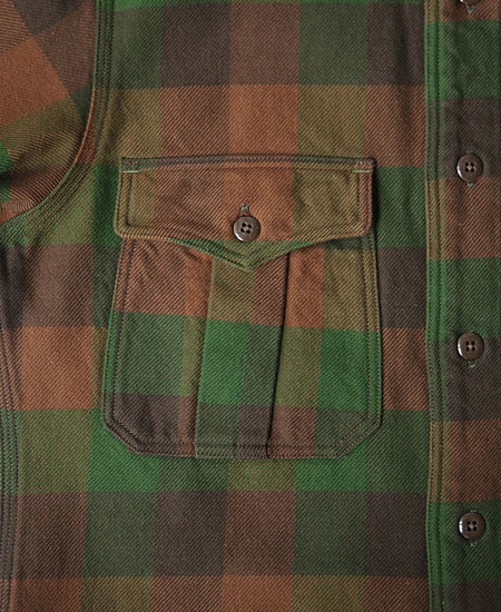 FREEWHEELERS �ե꡼�ۥ����顼�� " BALDYGUS " MECHANIC SHIRT (BOTTLE GREEN �� KHAKI BROWN �� DARK OLIVE DRAB)