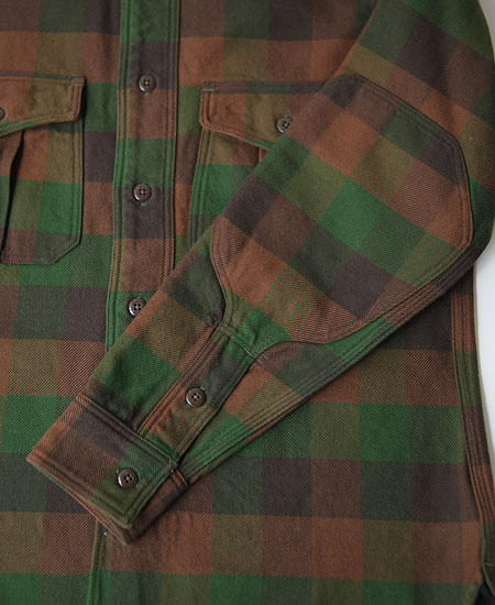 FREEWHEELERS �ե꡼�ۥ����顼�� " BALDYGUS " MECHANIC SHIRT (BOTTLE GREEN �� KHAKI BROWN �� DARK OLIVE DRAB)