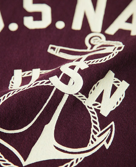 COLIMBO ������ NORWALK TEE SHIRT S/S " NAVAL ANCHOR " (MAHOGANY)