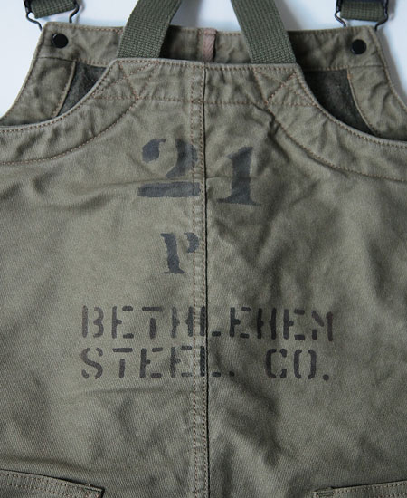 COLIMBO コリンボ OLD MIDSHIPMEN'S BIB OVERALLS - CUSTOM - (OLIVE