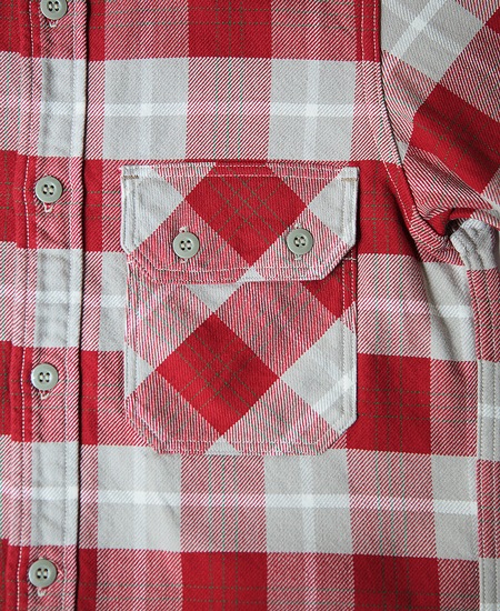 FREEWHEELERS �ե꡼�ۥ����顼�� " NOMAD " WORK SHIRT (ORANGE RED �� GRAY BEIGE �� CREAM �� GREEN)