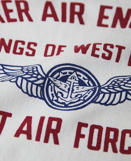 COLIMBO ������ NORWALK TEE SHIRT S/S " AIR FORCE WING EMBLEM " (IVORY WHITE)