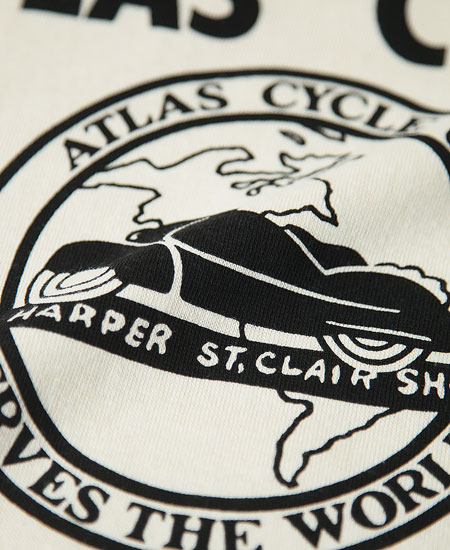 FREEWHEELERS ե꡼ۥ顼 " ATLAS CYCLE CO. " (STRAW CREAM)