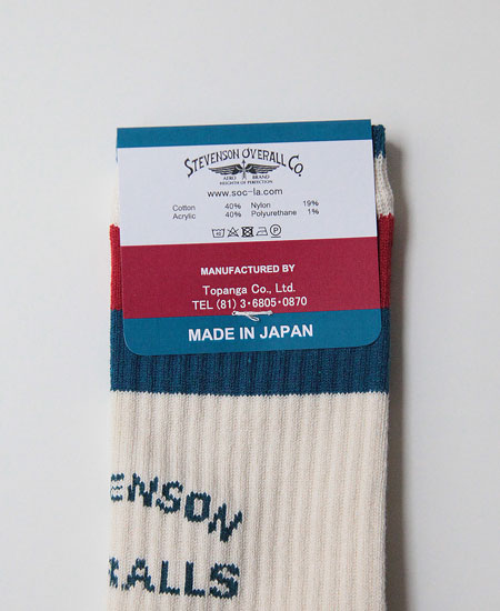 STEVENSON OVERALL CO. ���ƥ����֥󥽥� �����С������� ATHLETIC SOCKS (WHITE)