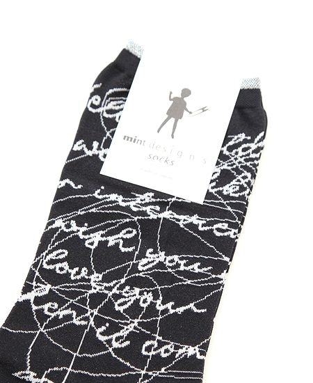 mintdesigns ミントデザインズ Ink Letter Socks