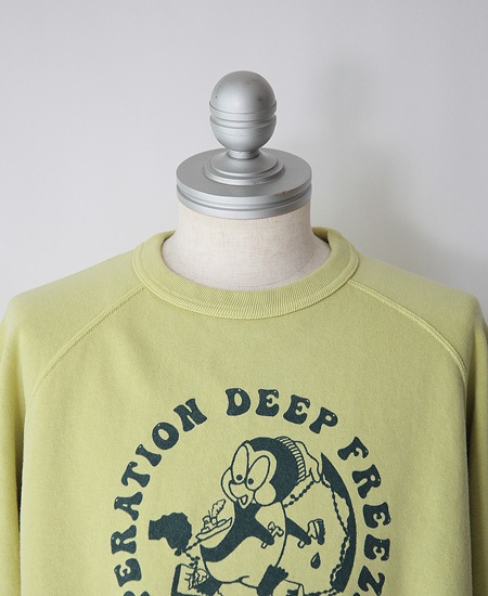 COLIMBO ������  LAGERGELD RAGLAN SWEAT " O.D.F. 1977 " (AGED YELLOW)