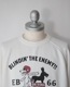 COLIMBO   LAGERGELD RAGLAN SWEAT " BLINDIN' THE ENEMY " (MILKY WHITE)