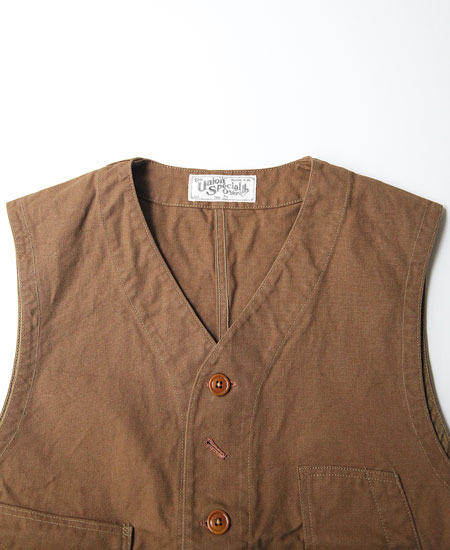 FREEWHEELERS フリーホイーラーズ CONDUCTOR VEST (RED BEIGE)