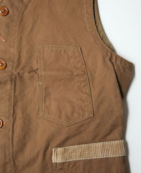 FREEWHEELERS フリーホイーラーズ CONDUCTOR VEST (RED BEIGE)