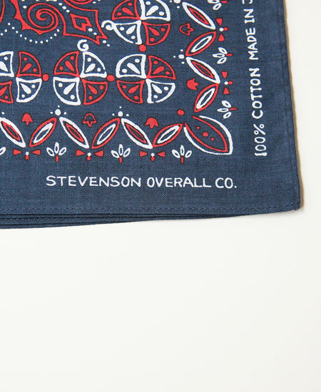 STEVENSON OVERALL CO.���ƥ����֥󥽥� �����С������� BANDANA (NAVY��RED)