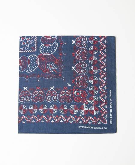 STEVENSON OVERALL CO.���ƥ����֥󥽥� �����С������� BANDANA (NAVY��RED)
