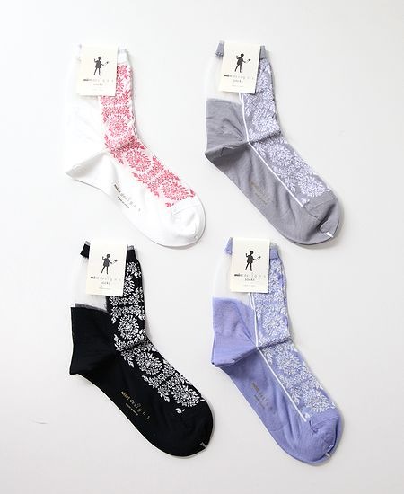 mintdesigns���ߥ�ȥǥ����� STAMP FLOWER SOCKS