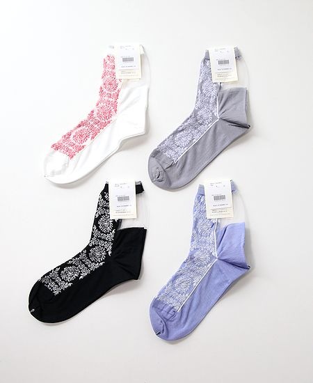 mintdesigns���ߥ�ȥǥ����� STAMP FLOWER SOCKS