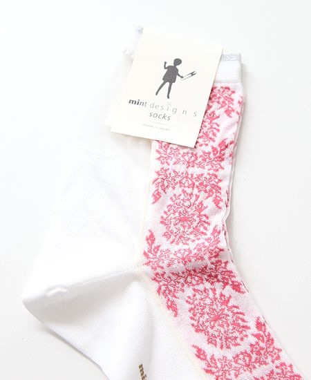 mintdesigns���ߥ�ȥǥ����� STAMP FLOWER SOCKS