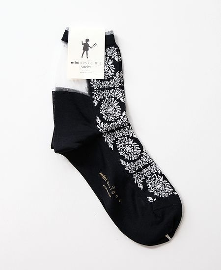 mintdesigns���ߥ�ȥǥ����� STAMP FLOWER SOCKS