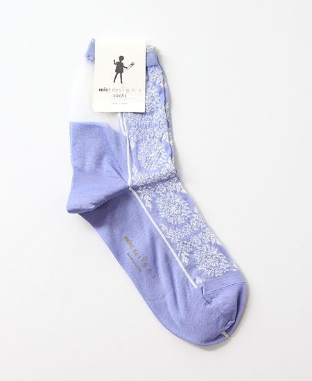 mintdesigns���ߥ�ȥǥ����� STAMP FLOWER SOCKS