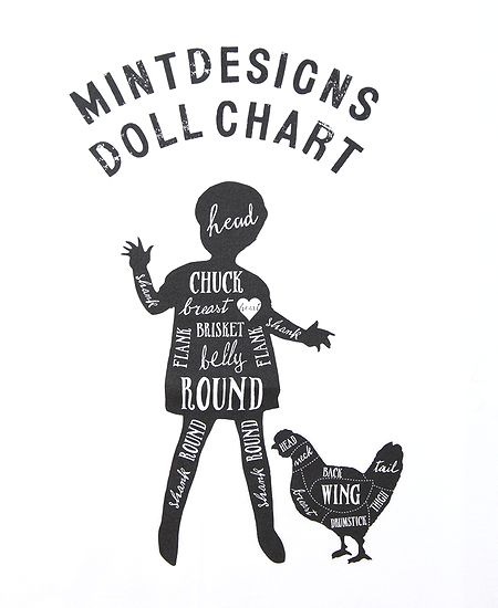 mintdesigns  �ߥ�ȥǥ����󥺡�Doll Chart T-shirt