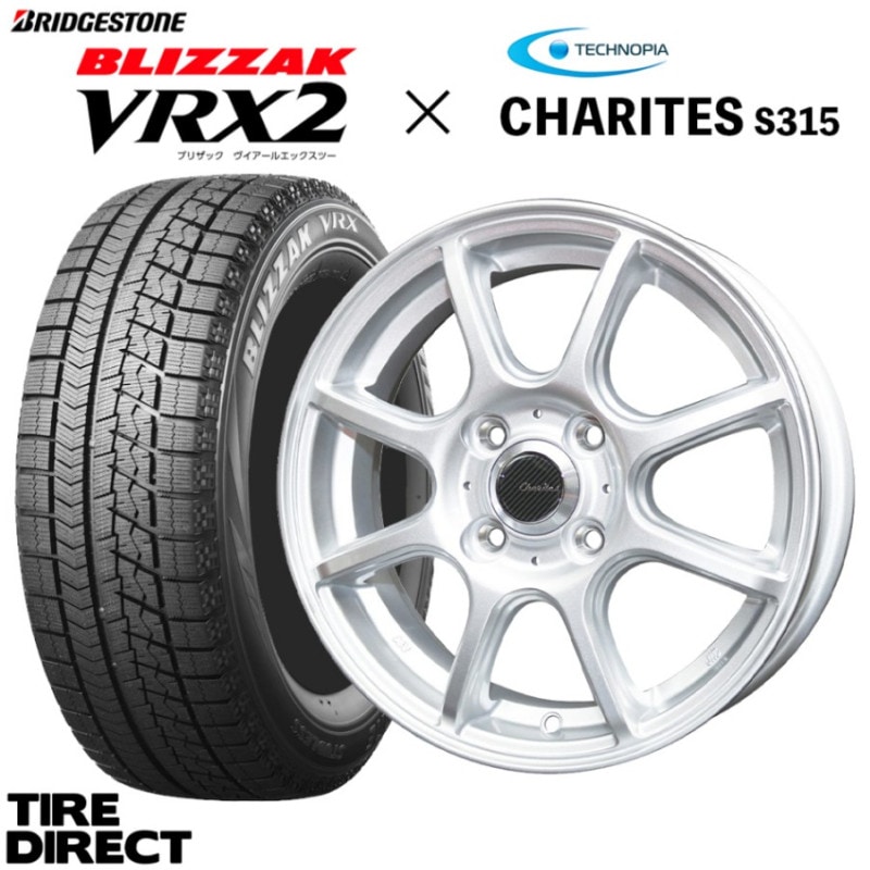 2025ǯ  ֥¥ȥ VRX2 155/65R14 75Q ߥۥ륻å CHARITES S315 144.5J 4ܥå