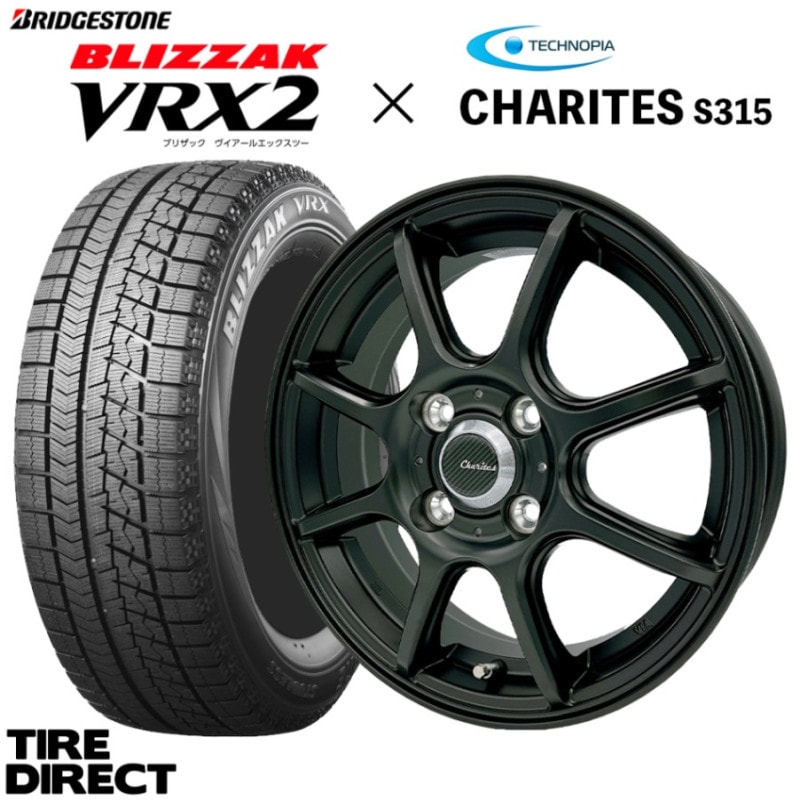 2023ǯ  ֥¥ȥ VRX2 155/65R14 75Q ߥۥ륻å CHARITES S315 144.5J 4ܥå