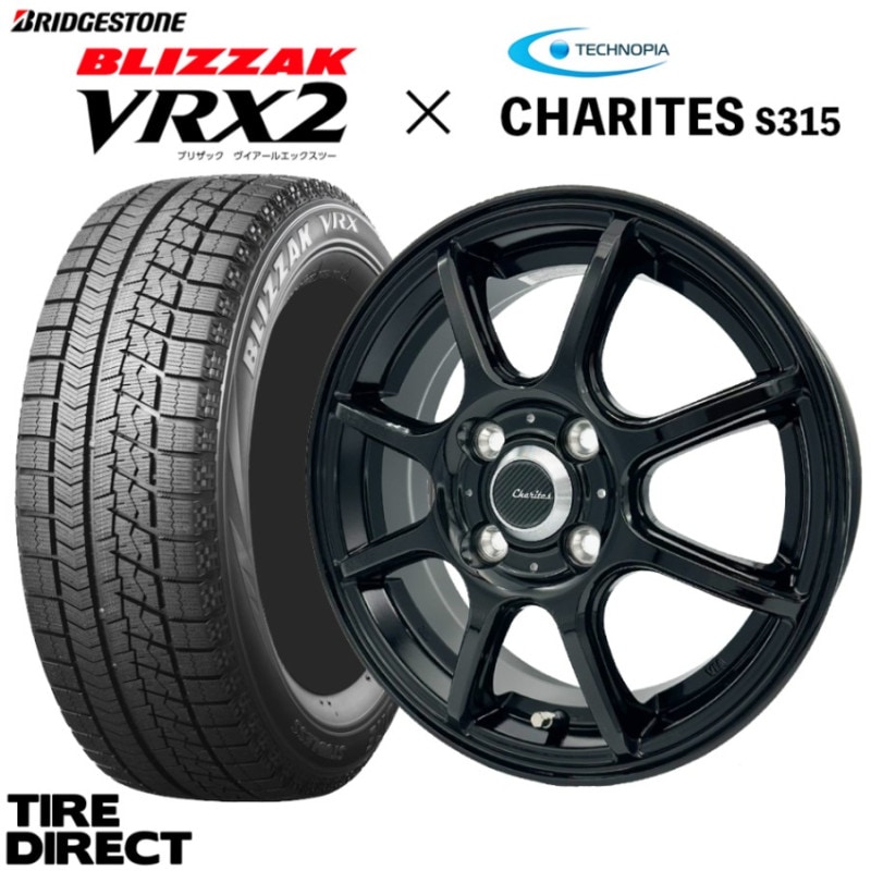 2025ǯ  ֥¥ȥ VRX2 155/65R14 75Q ߥۥ륻å CHARITES S315 144.5J 4ܥå