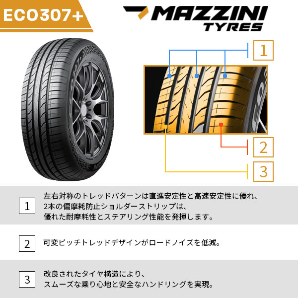 激安 ◇175/65R15 84H 2026年製造 MAZZINI ECO307+ マジーニ - 15