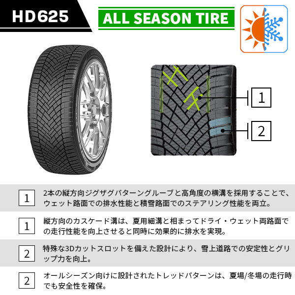 激安 ◇215/55R17 98W 2026年製造 HAIDA HD625 ハイダ - オール