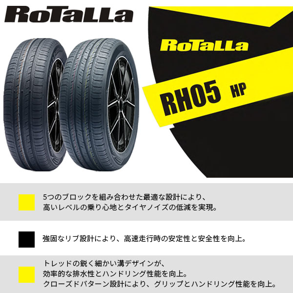 ROTaLLa  タイヤ185/55R15ホイル付き 激安 ◇185/65R15 88H 2026年製造 RoTaLLa SETULA E-RACE RH05