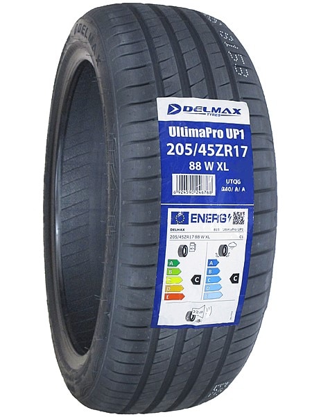 PERFORM PRO DELMAX 205/45ZR17　4本 9分溝2本と7～8分溝2本　2018年製造 激安 ◇205/45R17 88W 2026年製造 DELMAX UltimaPro UP1 デルマックス
