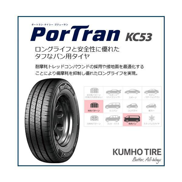 激安 ○4本セット 195/80R15 107/105R 2024年製造 KUMHO PorTran